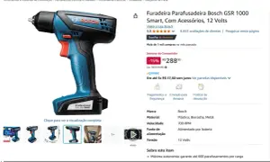 Wkrętarka Bosch GSR 1000 Smart, 12V, idealna do wiercenia w ścianie.