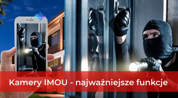 Złodziej w kominiarce z latarką próbuje włamać się do domu. Kamery IMOU zapewniają bezpieczeństwo w Twoim imou life.